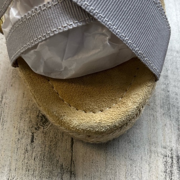 JCREW espadrille blue wedge with rubber sole  sandals size 8 preloved - Picture 4 of 8